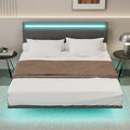 Cadre de lit plateforme flottant grand lit/queen en velours