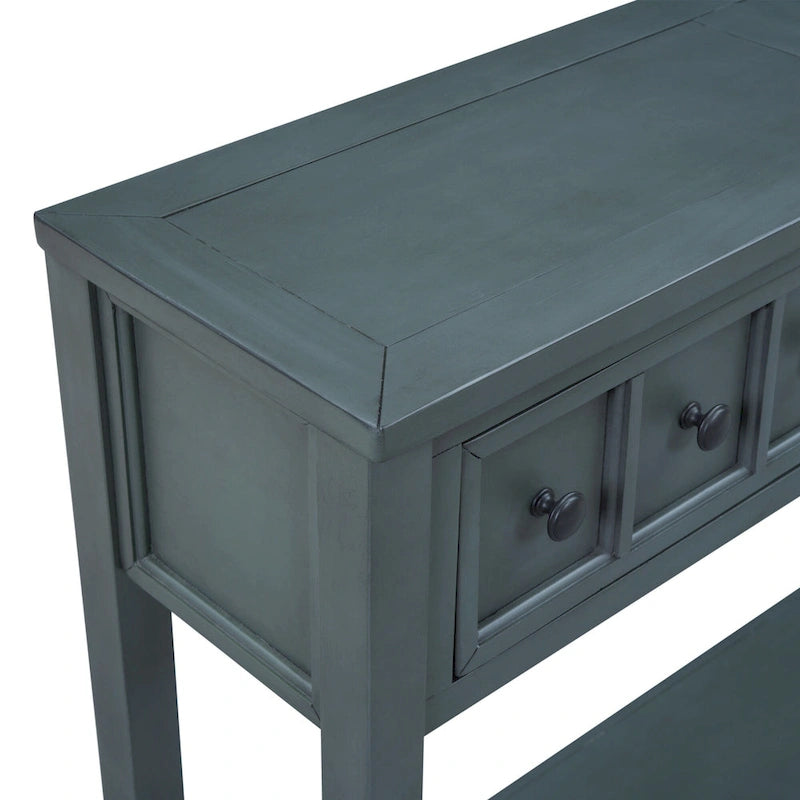 Console de table d'entrée de ferme, console de canapé avec 4 tiroirs