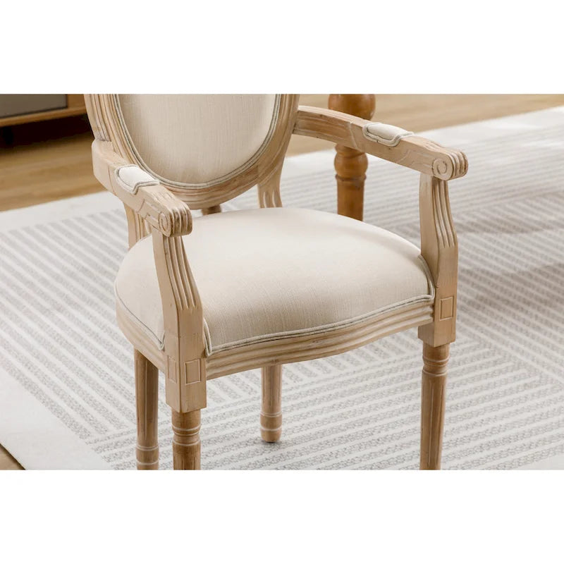Chaise de salle à manger en bois massif de style français
