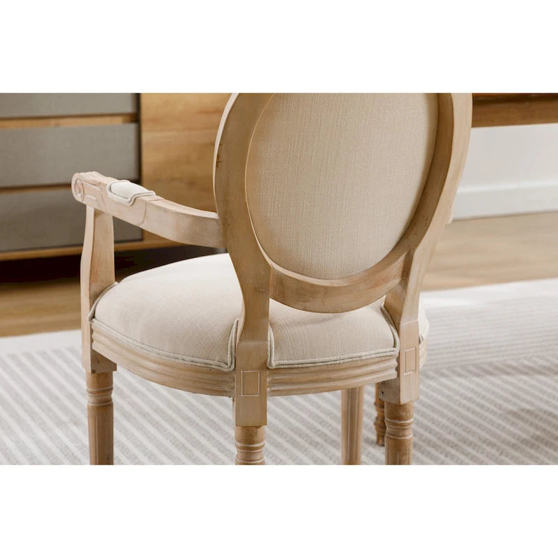 Chaise de salle à manger en bois massif de style français