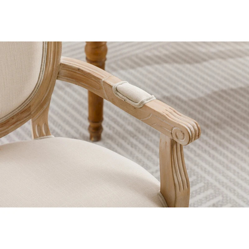 Chaise de salle à manger en bois massif de style français