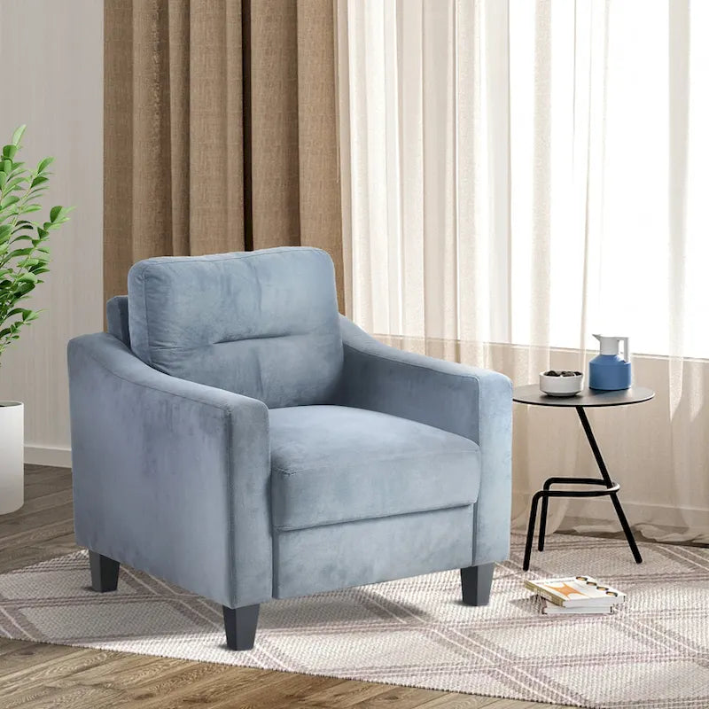Velvet Upholstered Comfortable Sofa or Chair