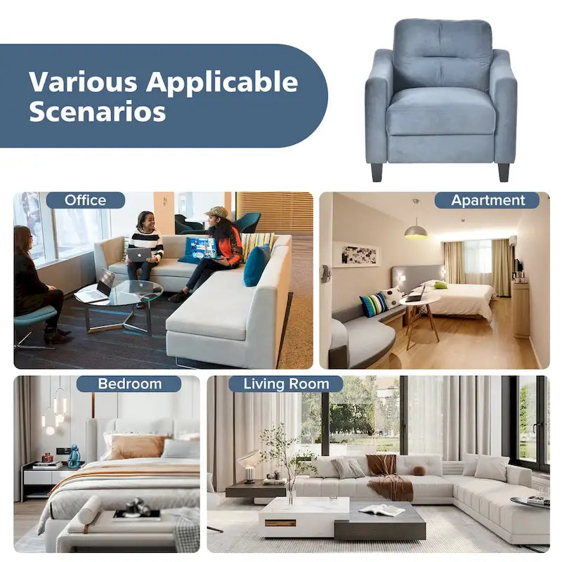 Canapé ou fauteuil confortable en velours