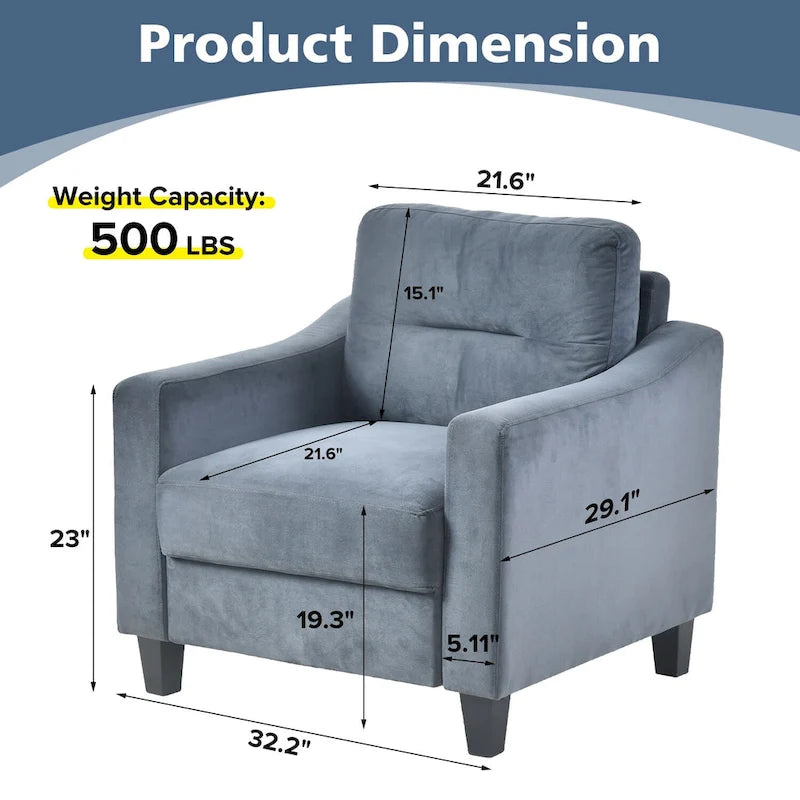 Canapé ou fauteuil confortable en velours
