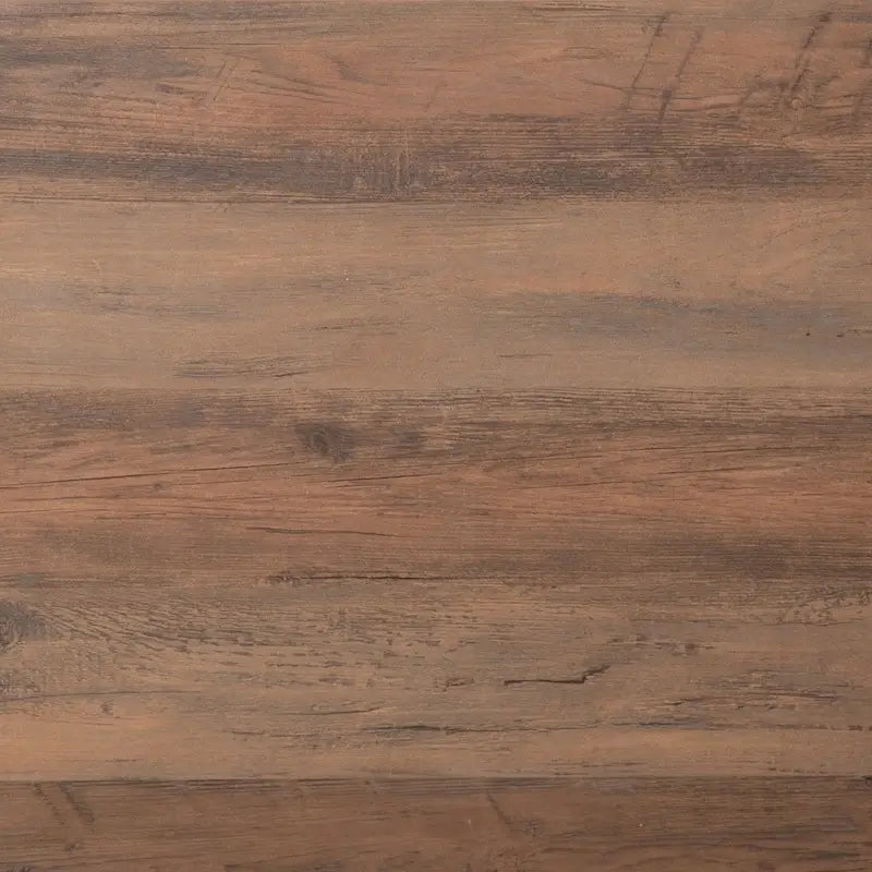 Table basse à 2 niveaux avec entretoises latérales et coins renforcés en métal