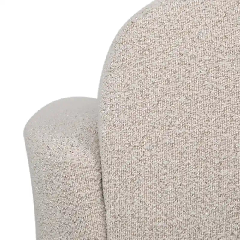 Fauteuil club pivotant rembourré en bouclette texturée