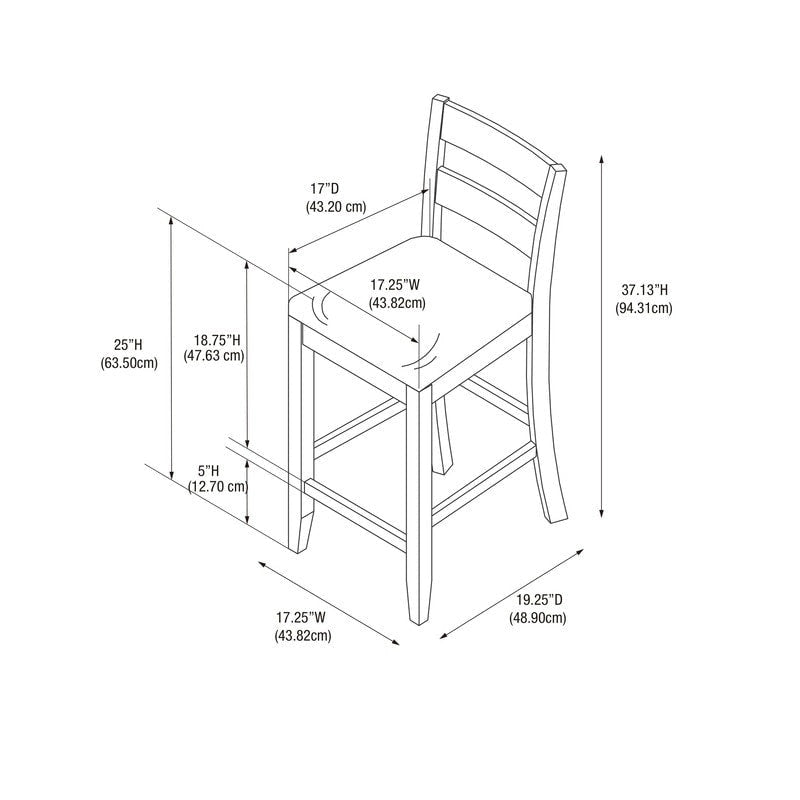 Tabouret de comptoir en bois