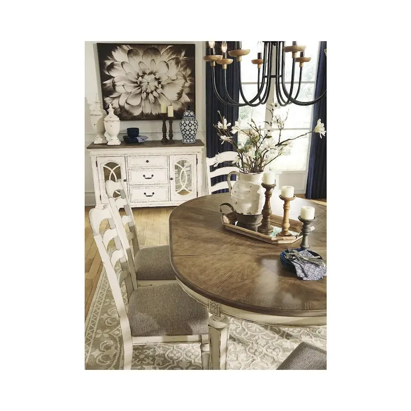 Chaise de salle à manger blanche ébréchée (lot de 2)