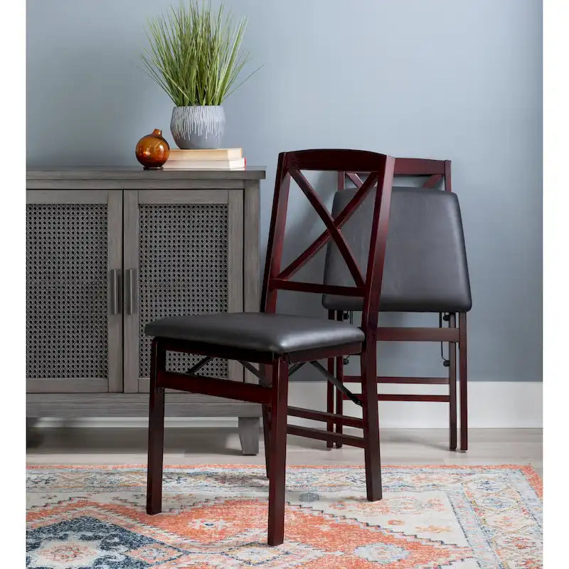 Chaise pliante Espresso (Lot de 2)