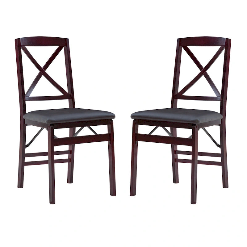 Chaise pliante Espresso (Lot de 2)