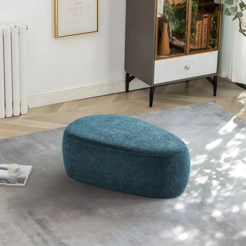 Modern Triangular Upholstered Accent Ottoman