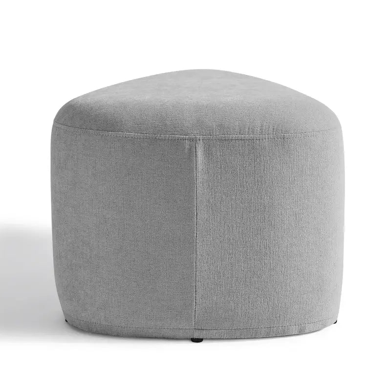 Pouf d'appoint triangulaire capitonné moderne