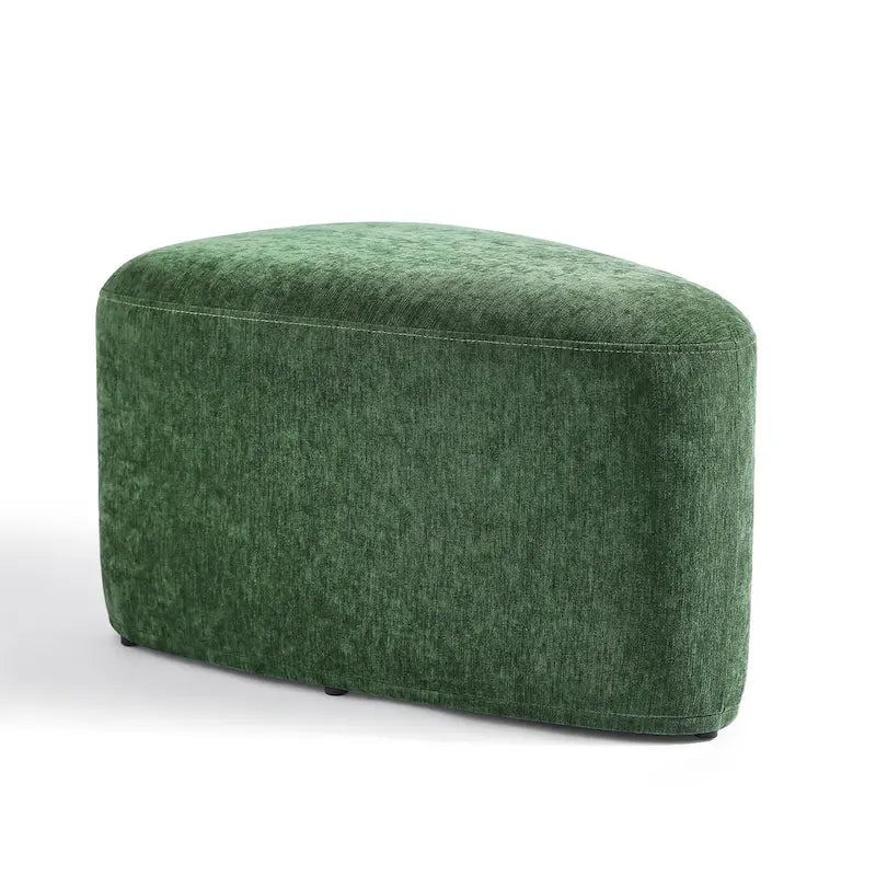 Pouf d'appoint triangulaire capitonné moderne