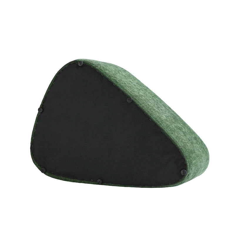 Pouf d'appoint triangulaire capitonné moderne