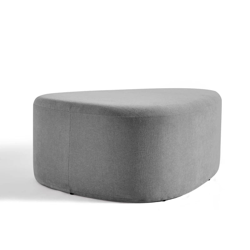 Pouf d'appoint triangulaire capitonné moderne