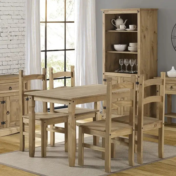 Chaises de salle à manger en bois massif (lot de 2) - Style Campagne