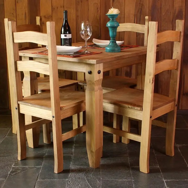 Chaises de salle à manger en bois massif (lot de 2) - Style Campagne