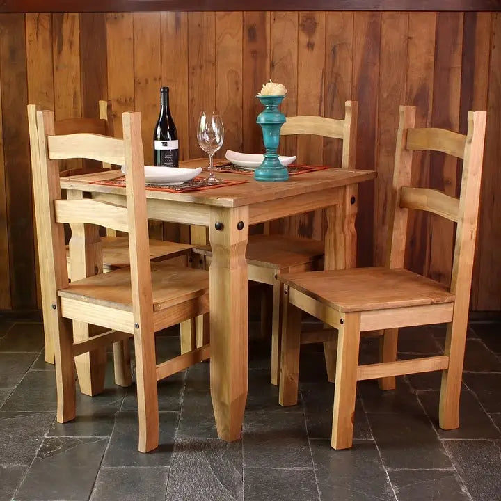 Chaises de salle à manger en bois massif (lot de 2) - Style Campagne