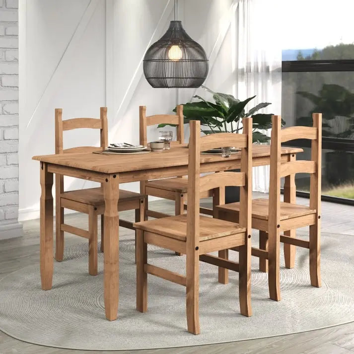 Chaises de salle à manger en bois massif (lot de 2) - Style Campagne