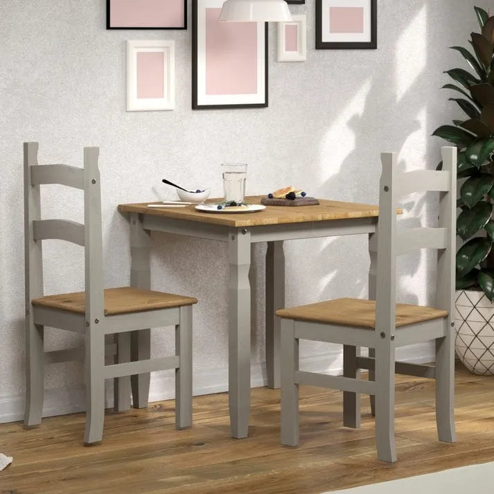 Chaises de salle à manger en bois massif (lot de 2) - Style Campagne