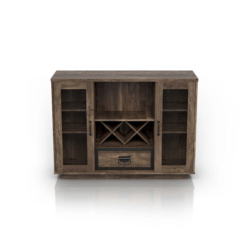 Buffet 7 étagères avec rangement pour bouteilles de vin