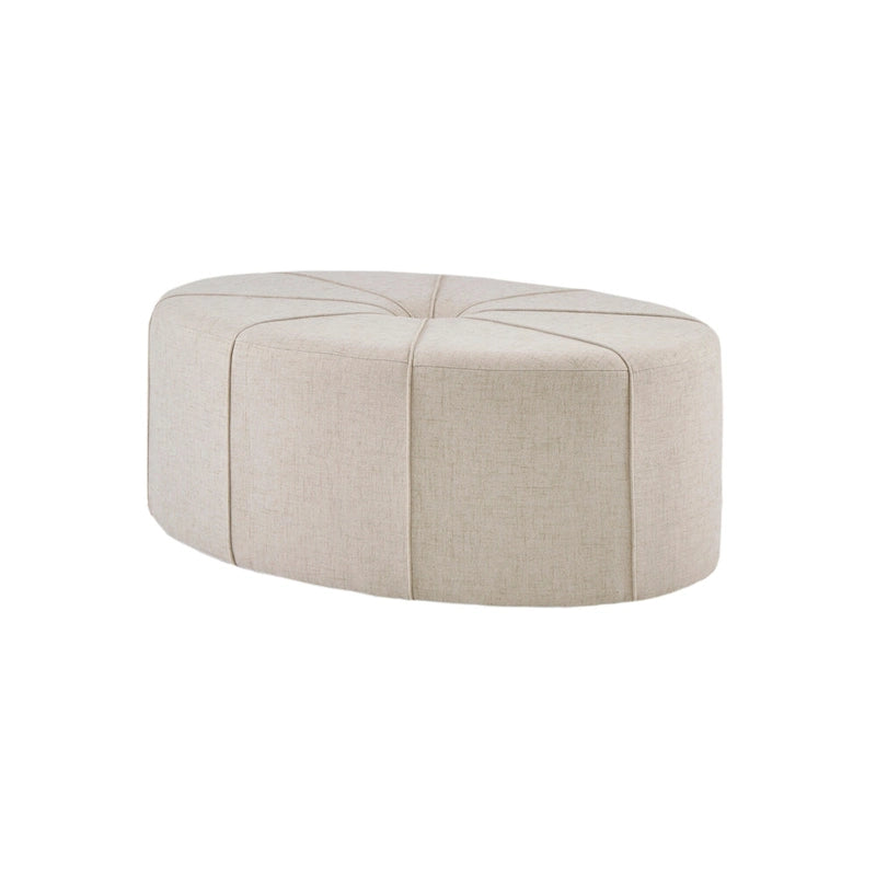 Pouf capitonné ovale surdimensionné