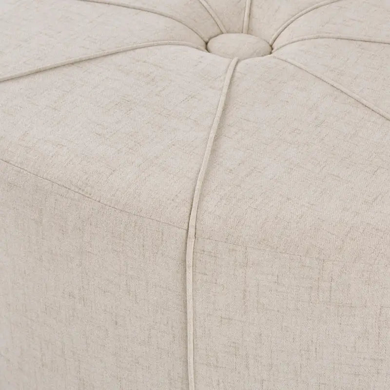 Pouf capitonné ovale surdimensionné