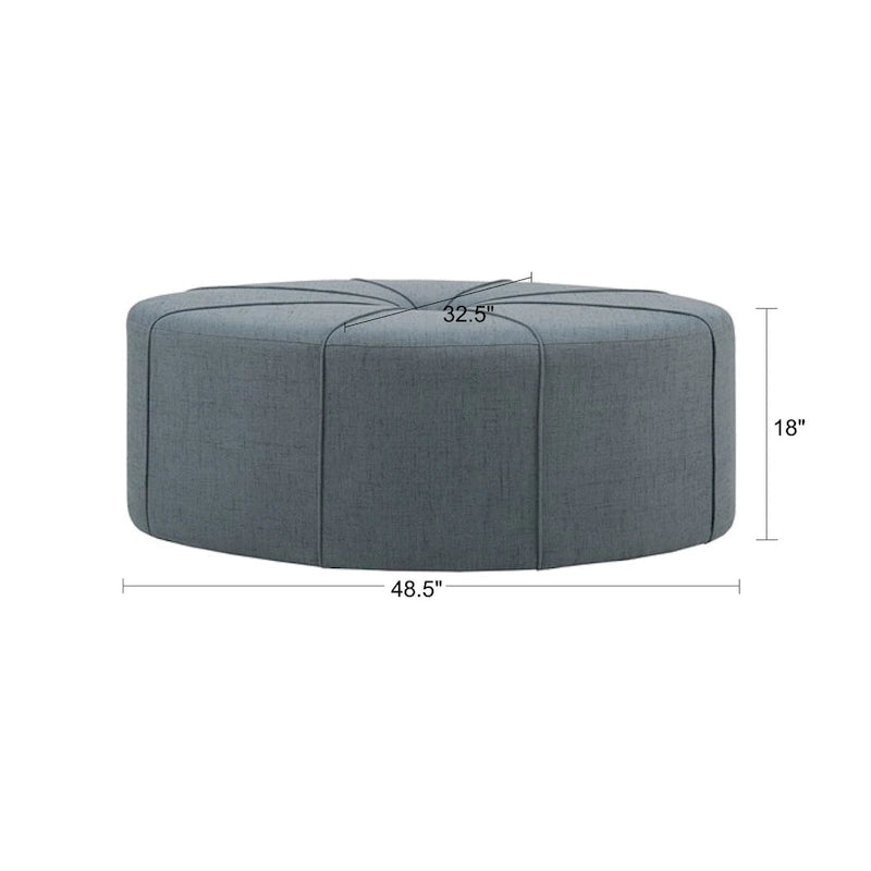 Pouf capitonné ovale surdimensionné