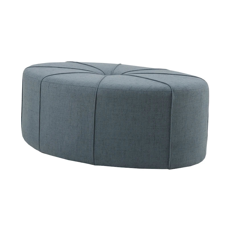 Pouf capitonné ovale surdimensionné