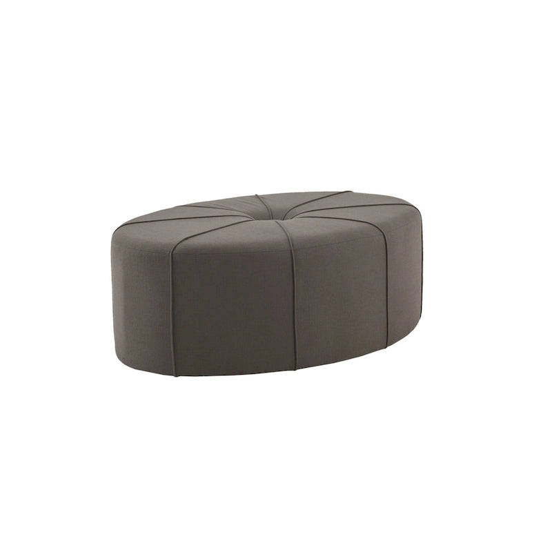 Pouf capitonné ovale surdimensionné