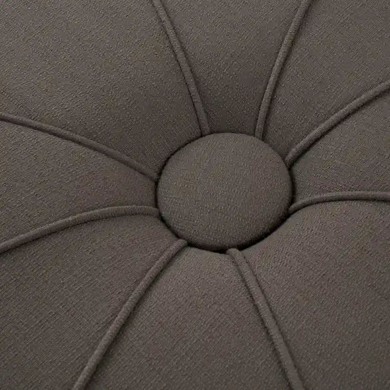 Pouf capitonné ovale surdimensionné