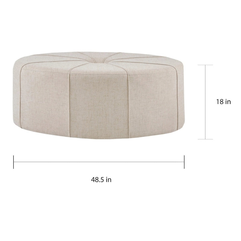 Pouf capitonné ovale surdimensionné