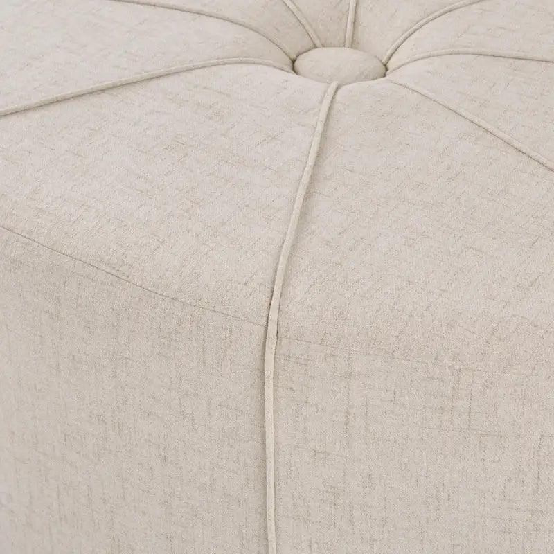 Pouf capitonné ovale surdimensionné