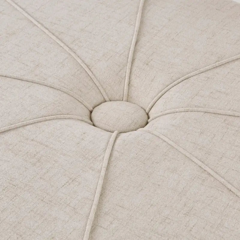 Pouf capitonné ovale surdimensionné