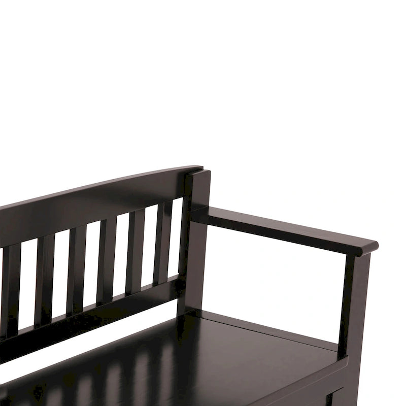 Banc de rangement contemporain en BOIS MASSIF de 48 pouces de large pour entrée - 20 pouces de large