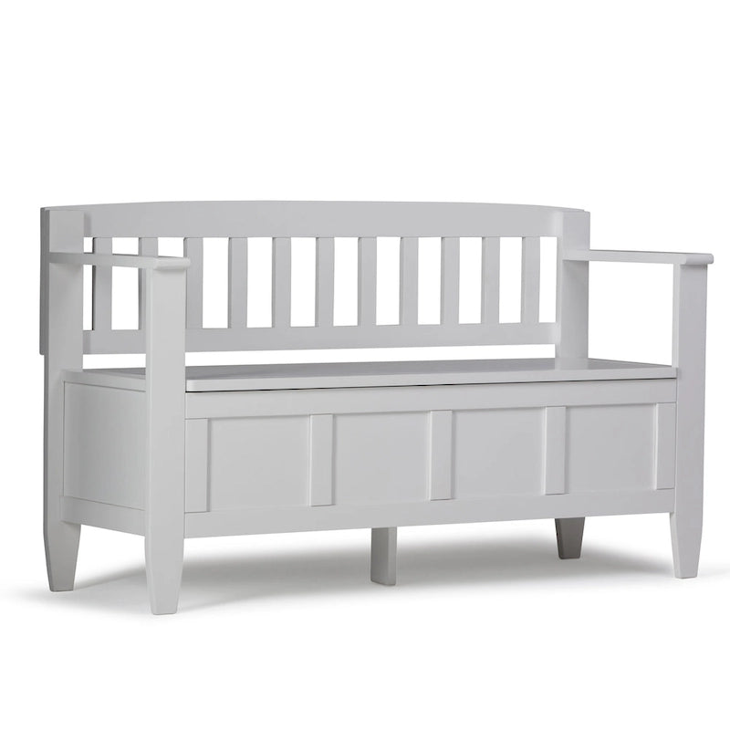 Banc de rangement contemporain en BOIS MASSIF de 48 pouces de large pour entrée - 20 pouces de large
