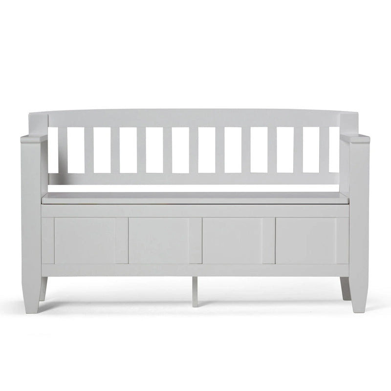 Banc de rangement contemporain en BOIS MASSIF de 48 pouces de large pour entrée - 20 pouces de large