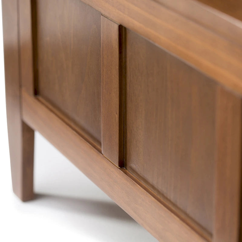 Banc de rangement contemporain en BOIS MASSIF de 48 pouces de large pour entrée - 20 pouces de large