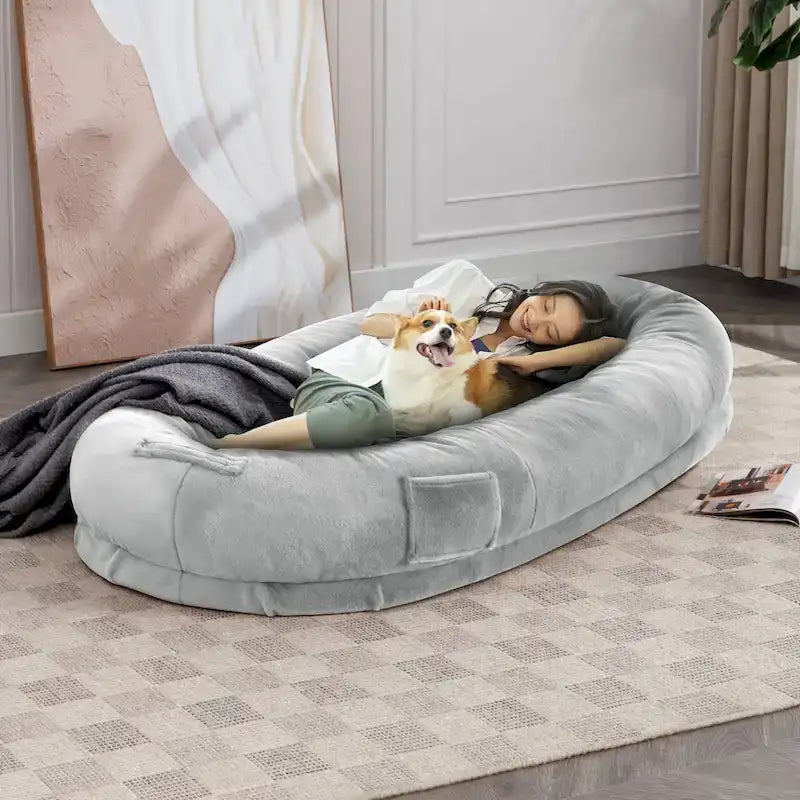 Lit géant pour chiens,Pouf géant pour chiens,Lit de sieste au sol