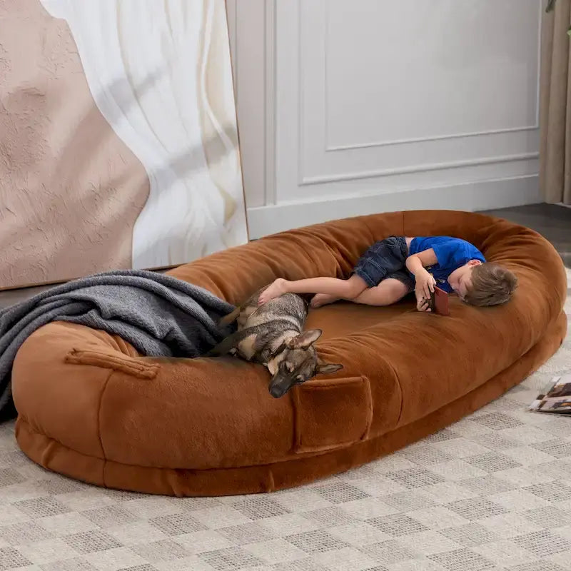 Lit géant pour chiens,Pouf géant pour chiens,Lit de sieste au sol