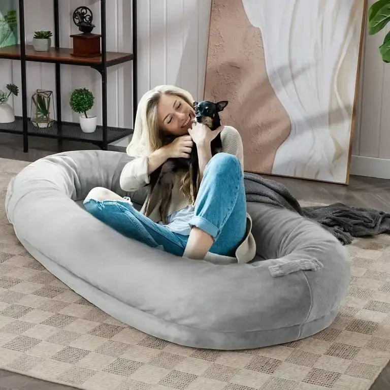 Lit géant pour chiens,Pouf géant pour chiens,Lit de sieste au sol