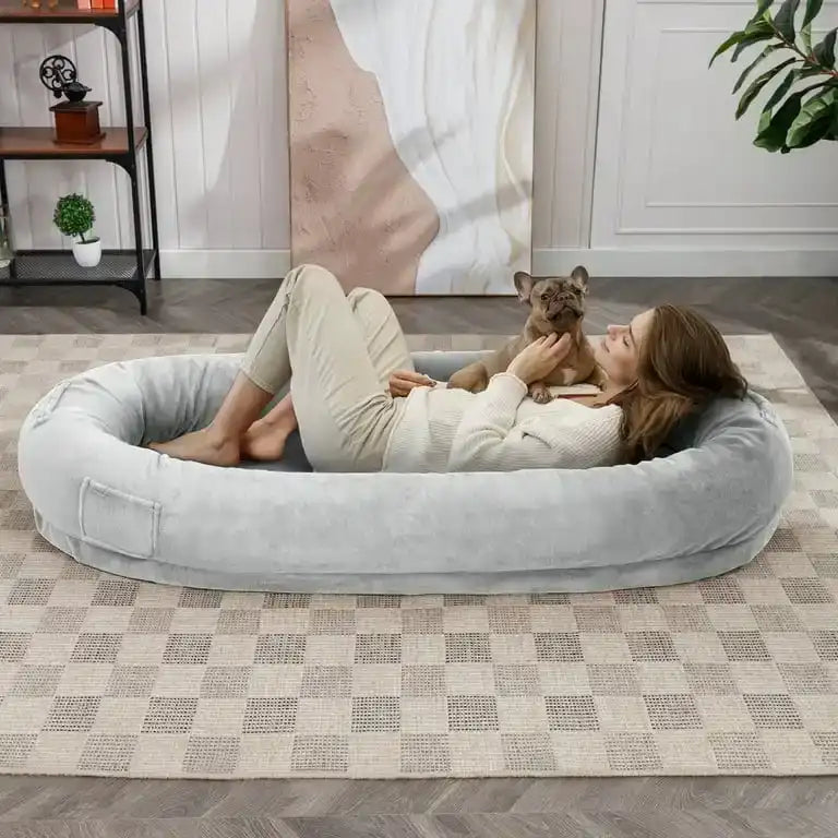 Lit géant pour chiens,Pouf géant pour chiens,Lit de sieste au sol