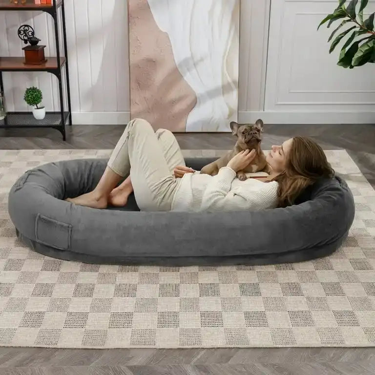 Lit géant pour chiens,Pouf géant pour chiens,Lit de sieste au sol