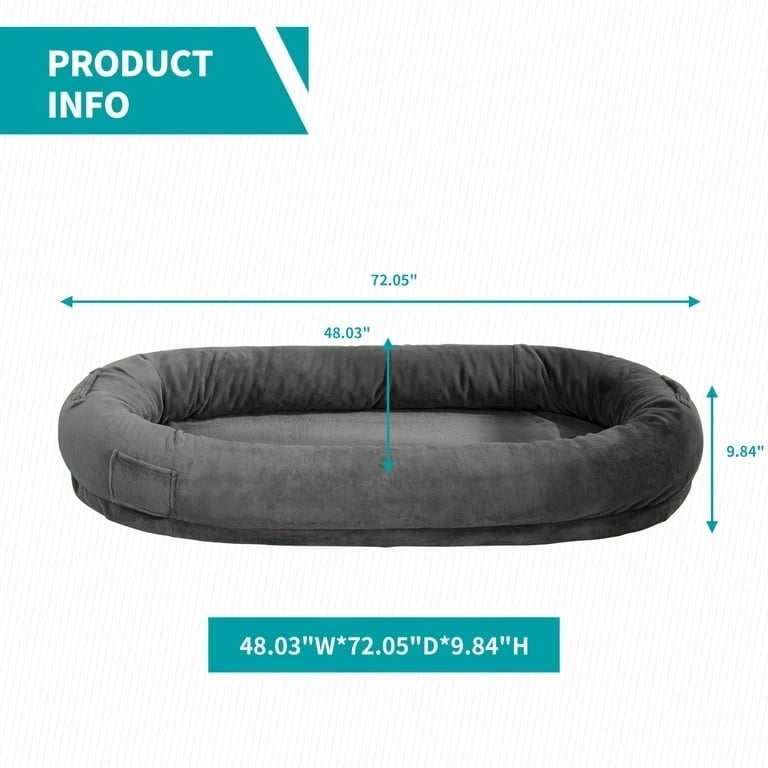 Lit géant pour chiens,Pouf géant pour chiens,Lit de sieste au sol