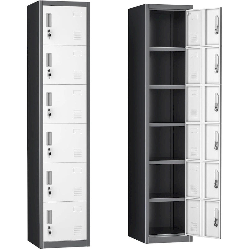Armoire de rangement métallique à 6 portes