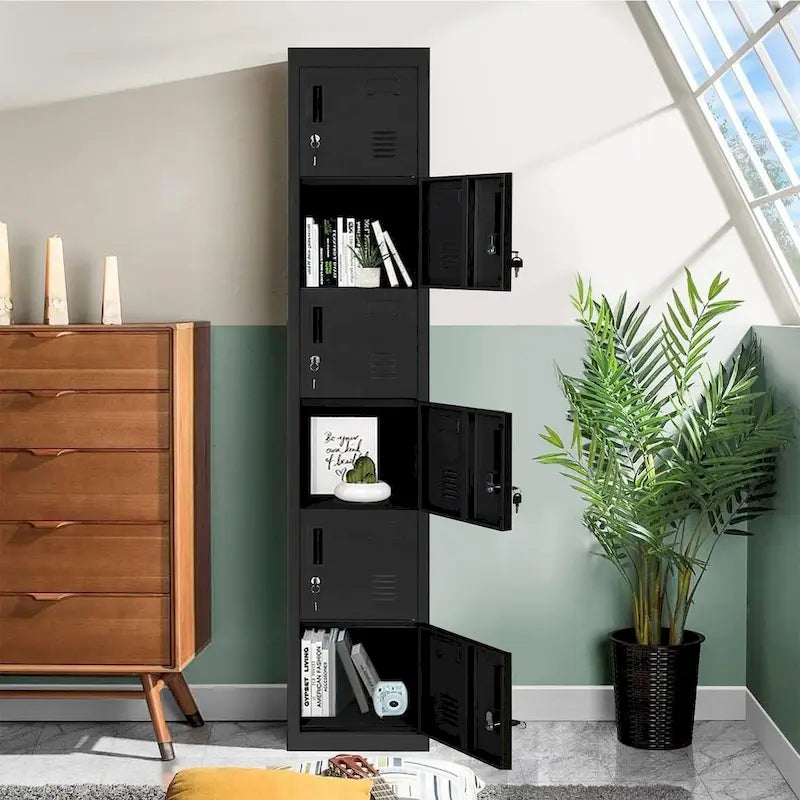Armoire de rangement métallique à 6 portes
