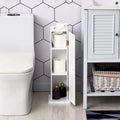 Meuble de rangement vertical blanc pour salle de bain - 7,75*7,75*25,75