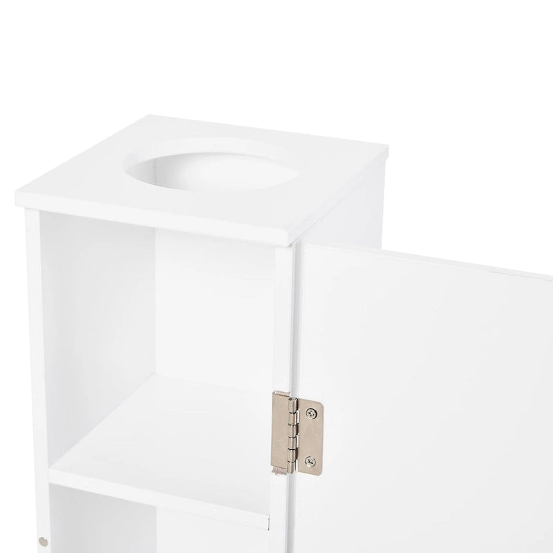 Meuble de rangement vertical blanc pour salle de bain - 7,75*7,75*25,75