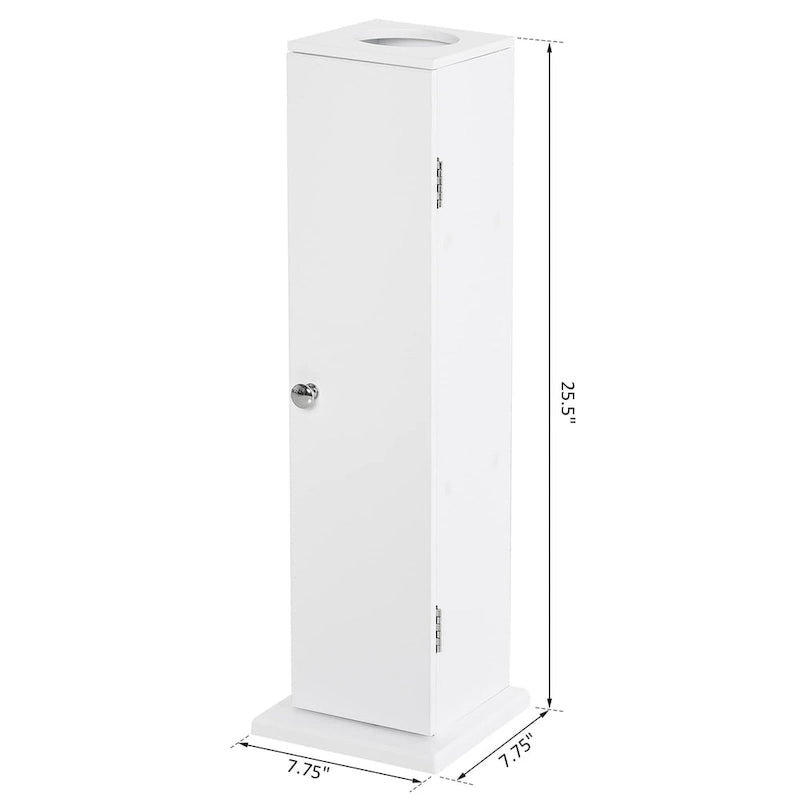 Meuble de rangement vertical blanc pour salle de bain - 7,75*7,75*25,75