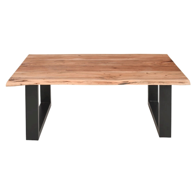 Table basse Acacia Farmhouse, bords bruts